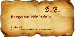 Bergauer Nátán névjegykártya